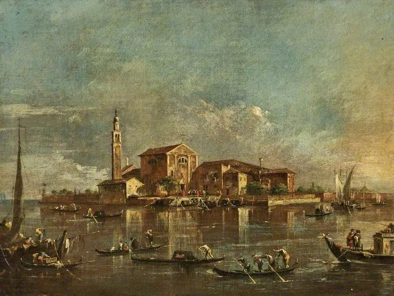 San Giorgio in Alga øen, Venedig, Italien - Francesco Guardi