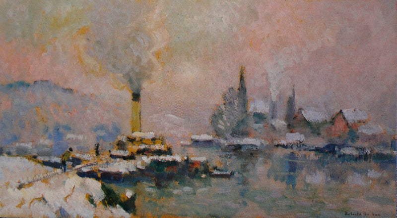 Øen Lacroix om vinteren - Robert Antoine Pinchon