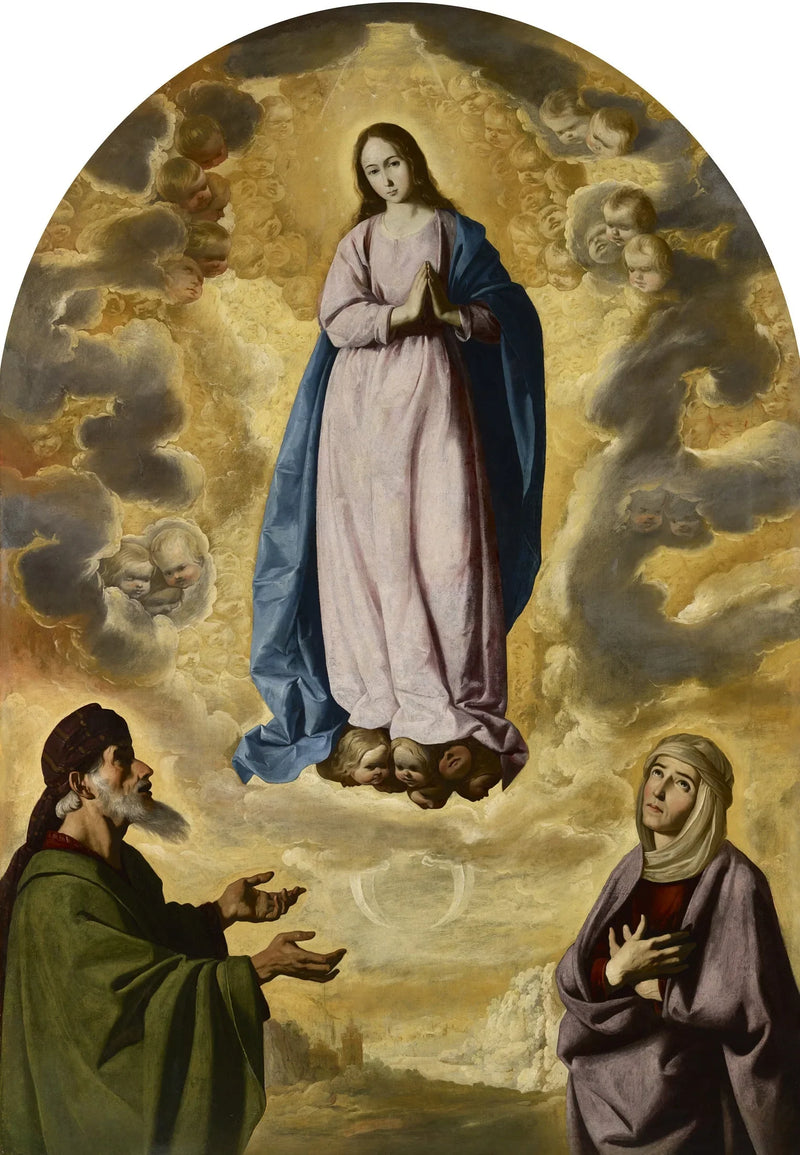 Uplettelse af Jomfru Marias Ubesmittelse med Sankt Joachim og Jomfru Anna - Francisco de Zurbarán