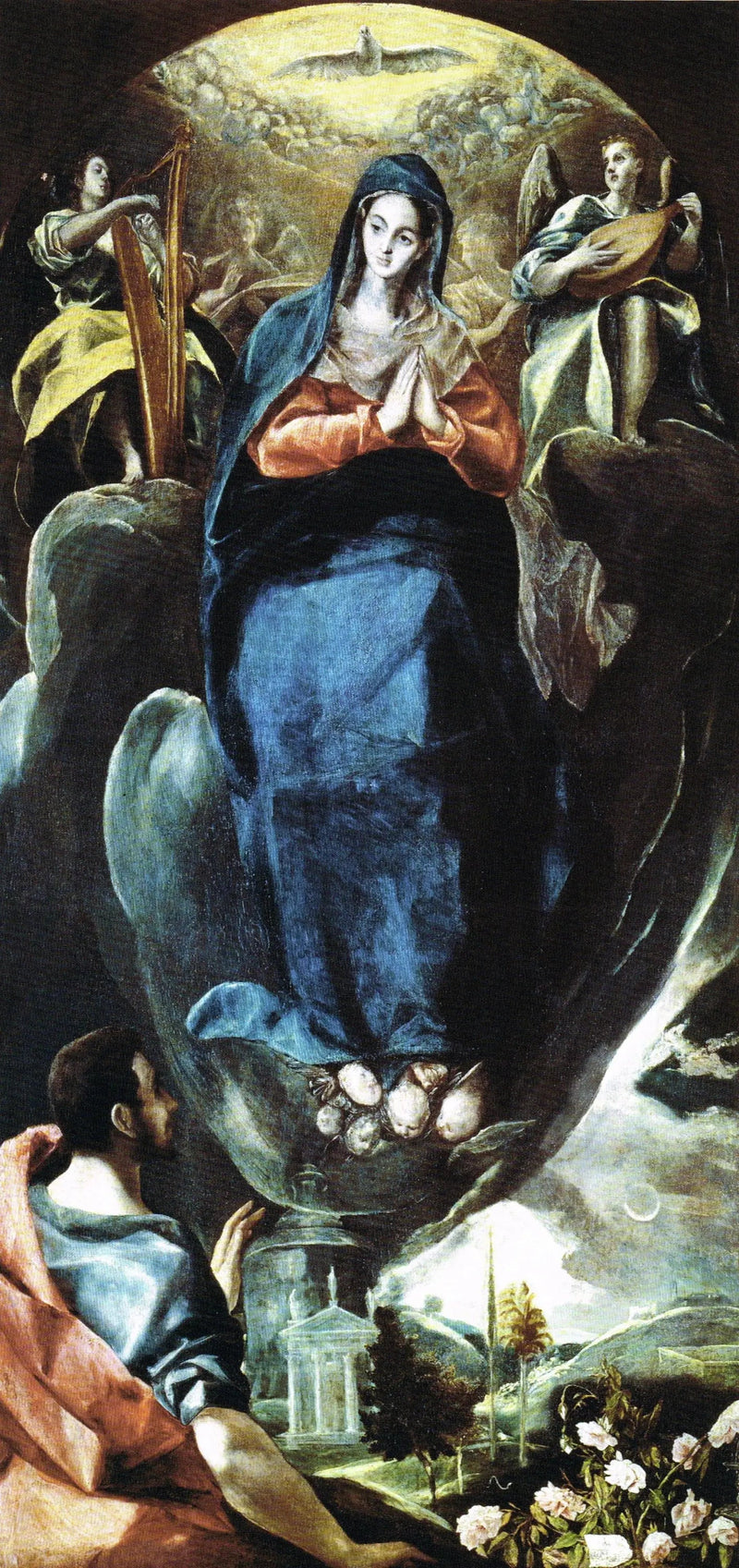 Ubesmittede Undfangelse set gennem Sankt Johannes Evangelisten - El Greco