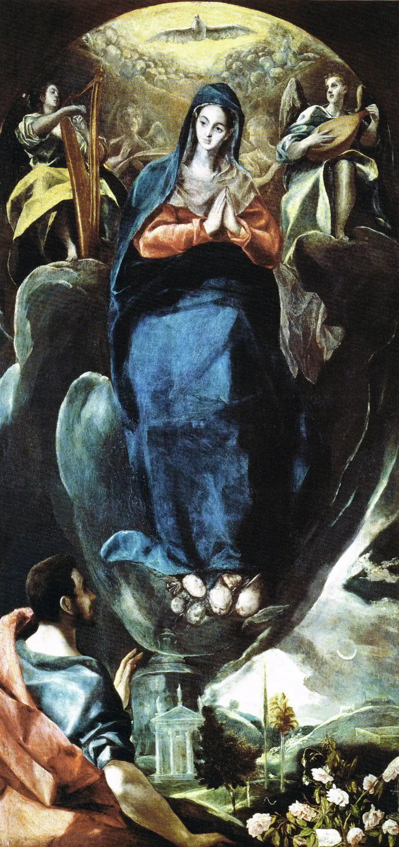 Ubesmittede Undfangelse set gennem Sankt Johannes Evangelisten - El Greco
