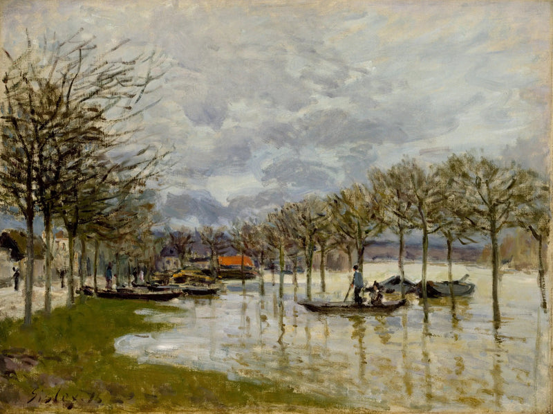 Oversvømmelsen på vejen til Saint-Germain - Alfred Sisley