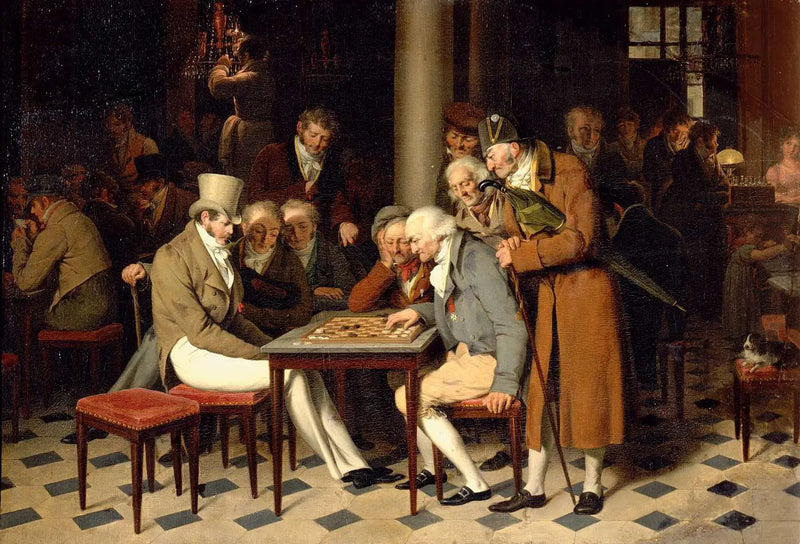 Indretningen af en café - Louis-Léopold Boilly