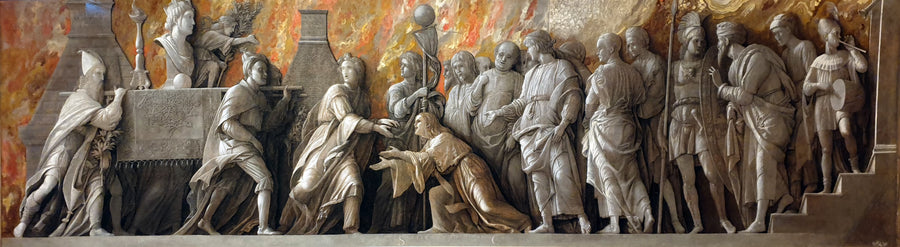 Introduktion af Cybèles kult til Rom - Andrea Mantegna