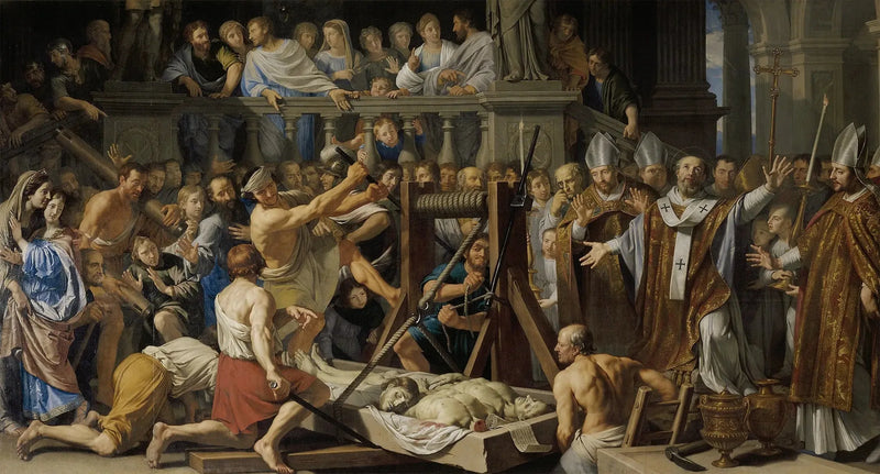 Opfindelsen af relikvier af Sankt Gervais og Sankt Protais - Philippe de Champaigne