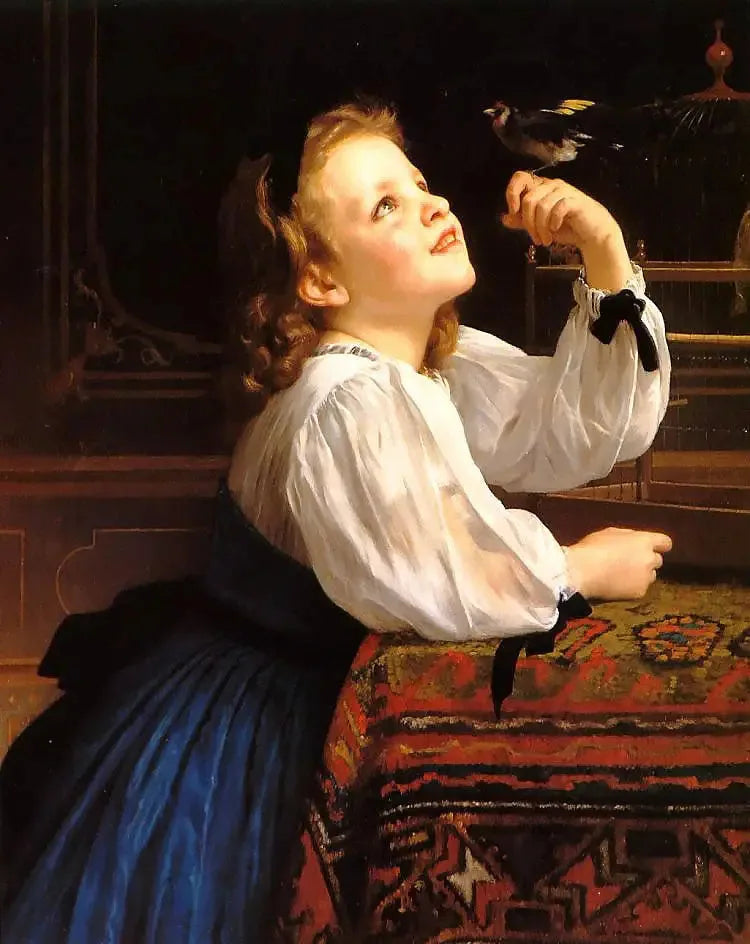 Den elskede fugl - Bouguereau