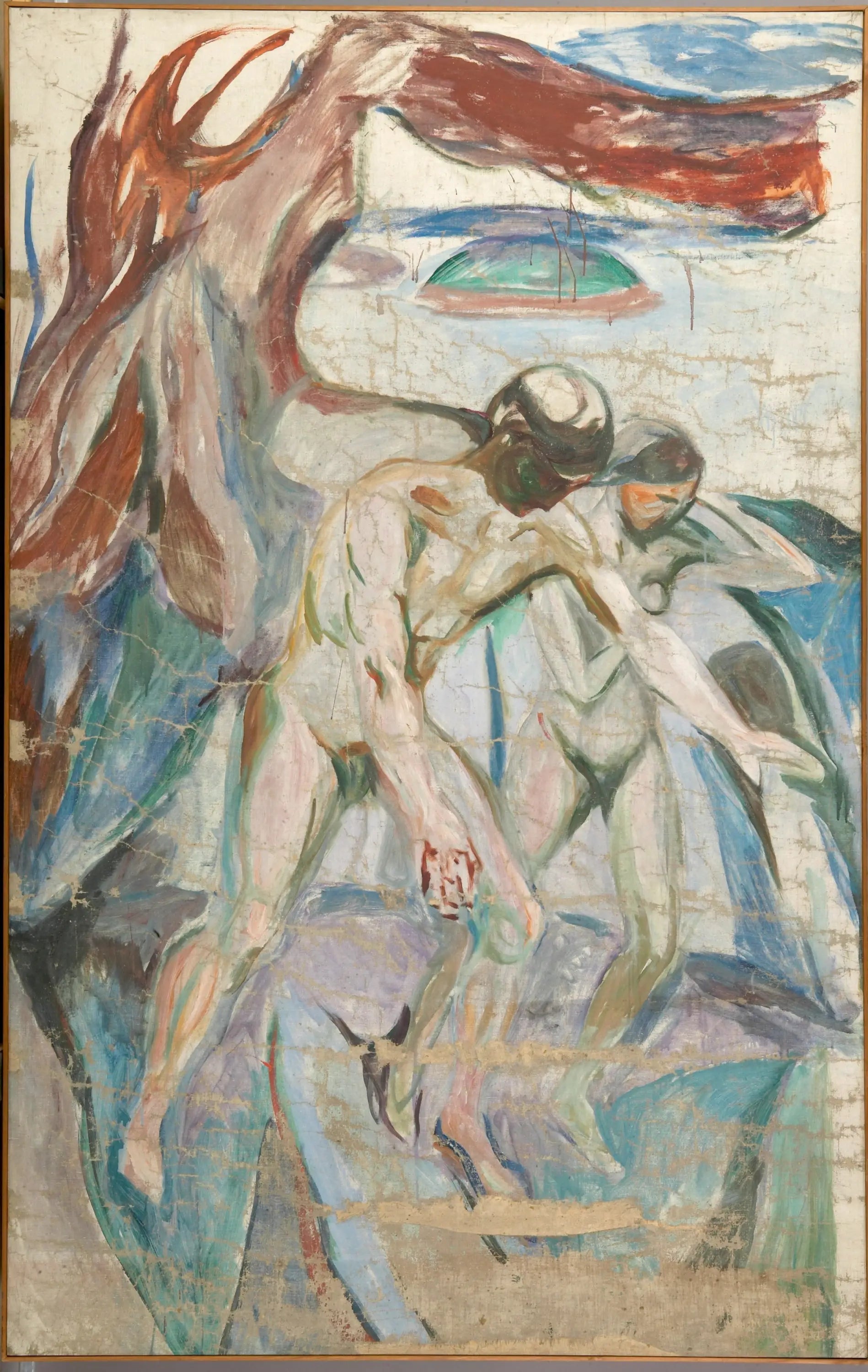 L'Orage : partie médiane gauche - Edvard Munch image 1 reproduction d’œuvre d’art à l’huile