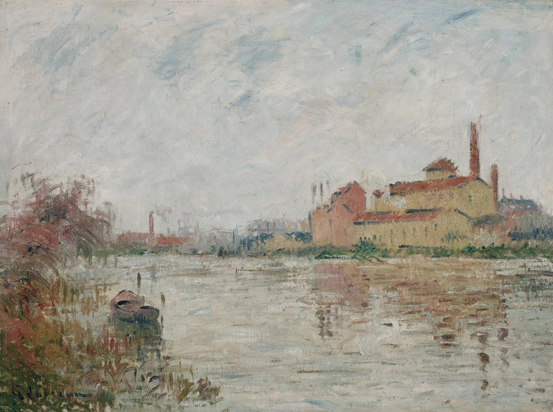 Fabrikken ved floden - Gustave Loiseau
