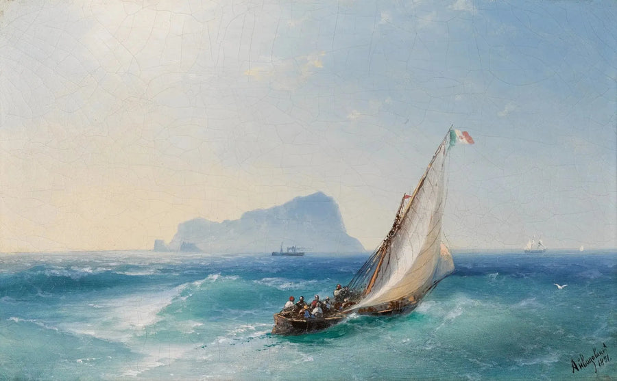 Napolibugten med Capri - Ivan Aïvazovski