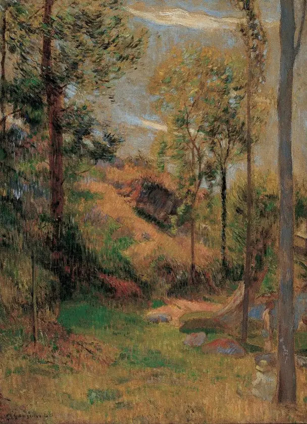 Badning foran havnen i Pont-Aven - Paul Gauguin