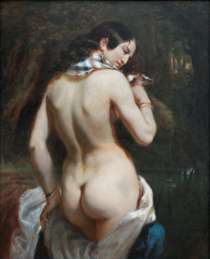 Den badende (set fra ryggen) - Théodore Chassériau