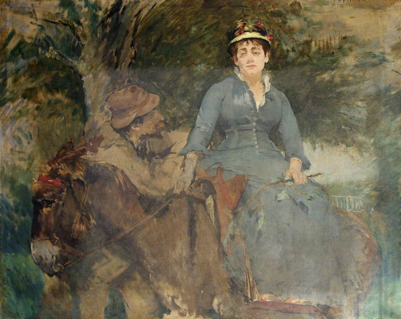 Æselridning - Eva Gonzalès