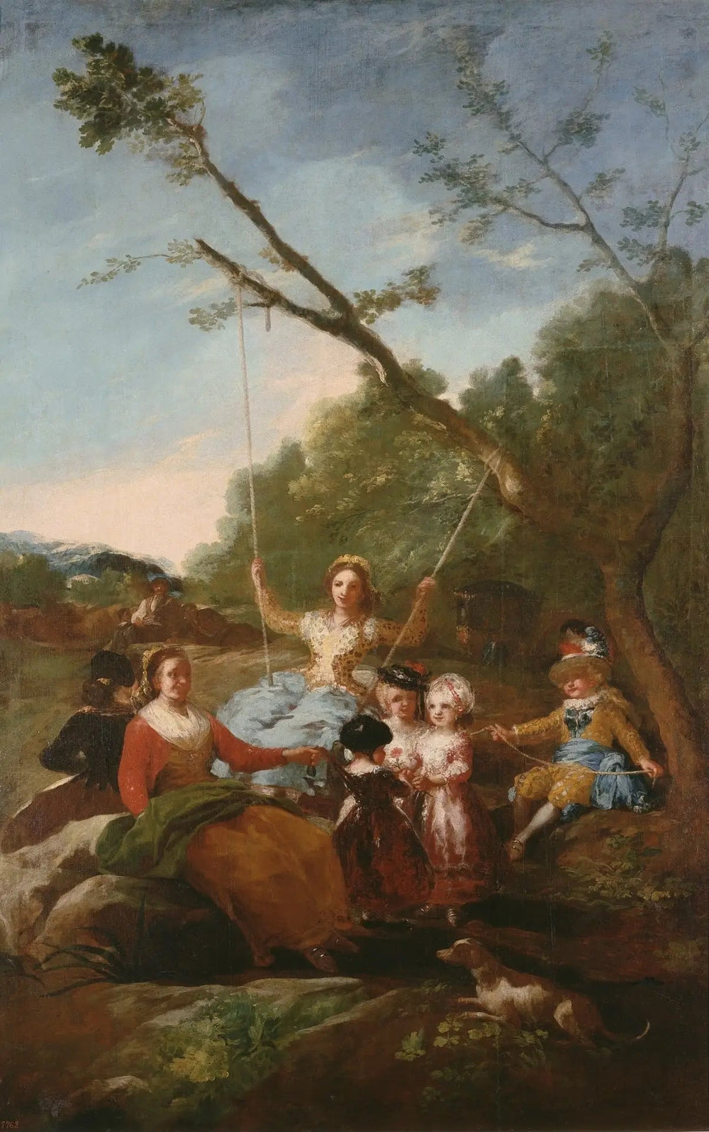 La Balançoire - Francisco de Goya image 1 copie peinte à la main à l’huile
