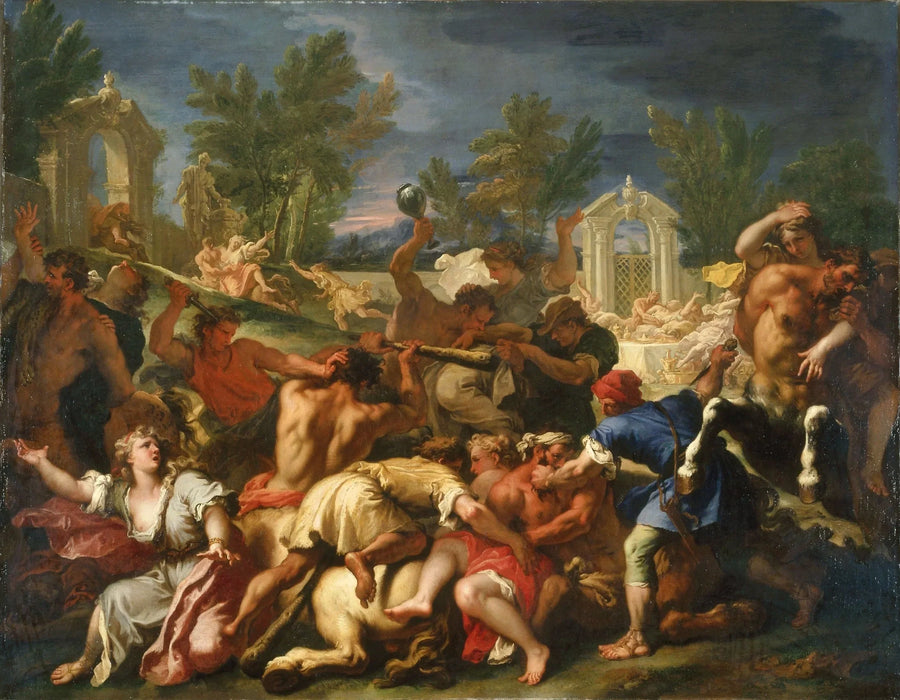 Kampen mellem Lapiths og Kentaurer - Sebastiano Ricci