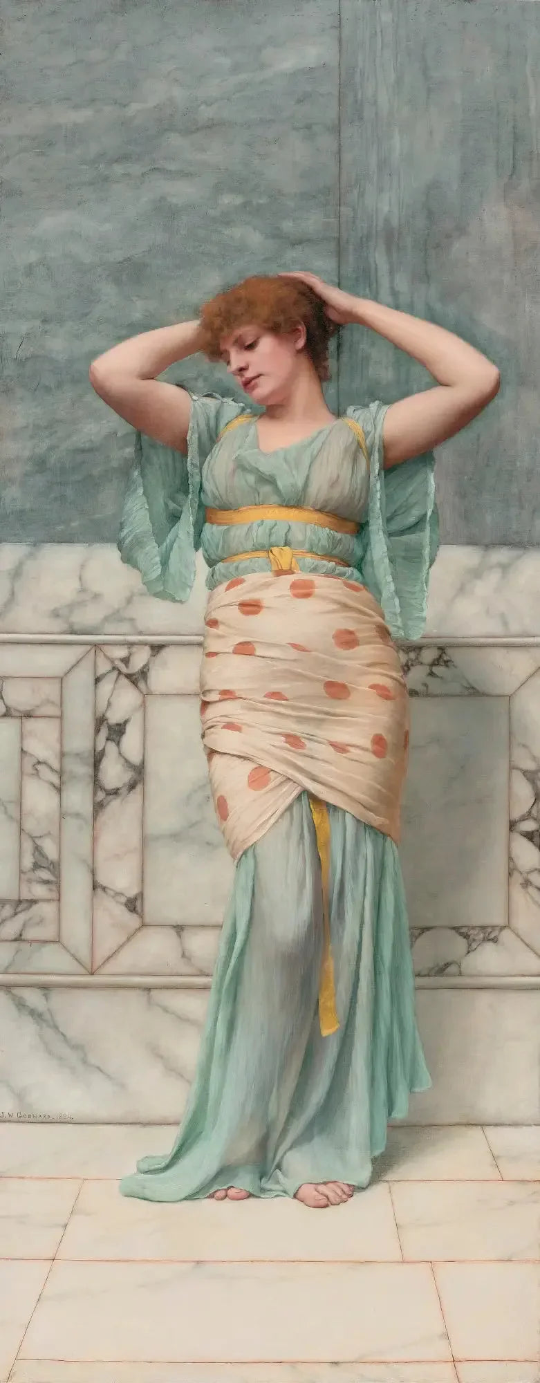 Skønhed i et marmorrum - John William Godward