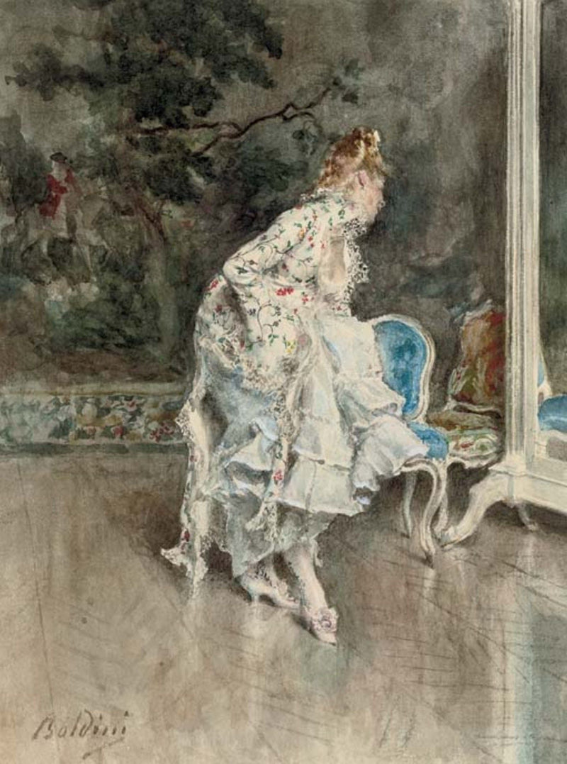 Skønheden foran spejlet - Giovanni Boldini