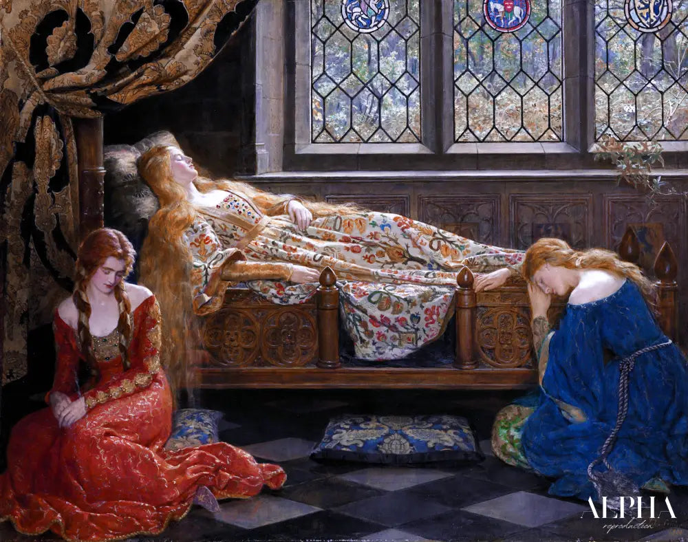 La Belle au bois dormant de John Collier - Reproductions de tableaux et peintures haut de gamme