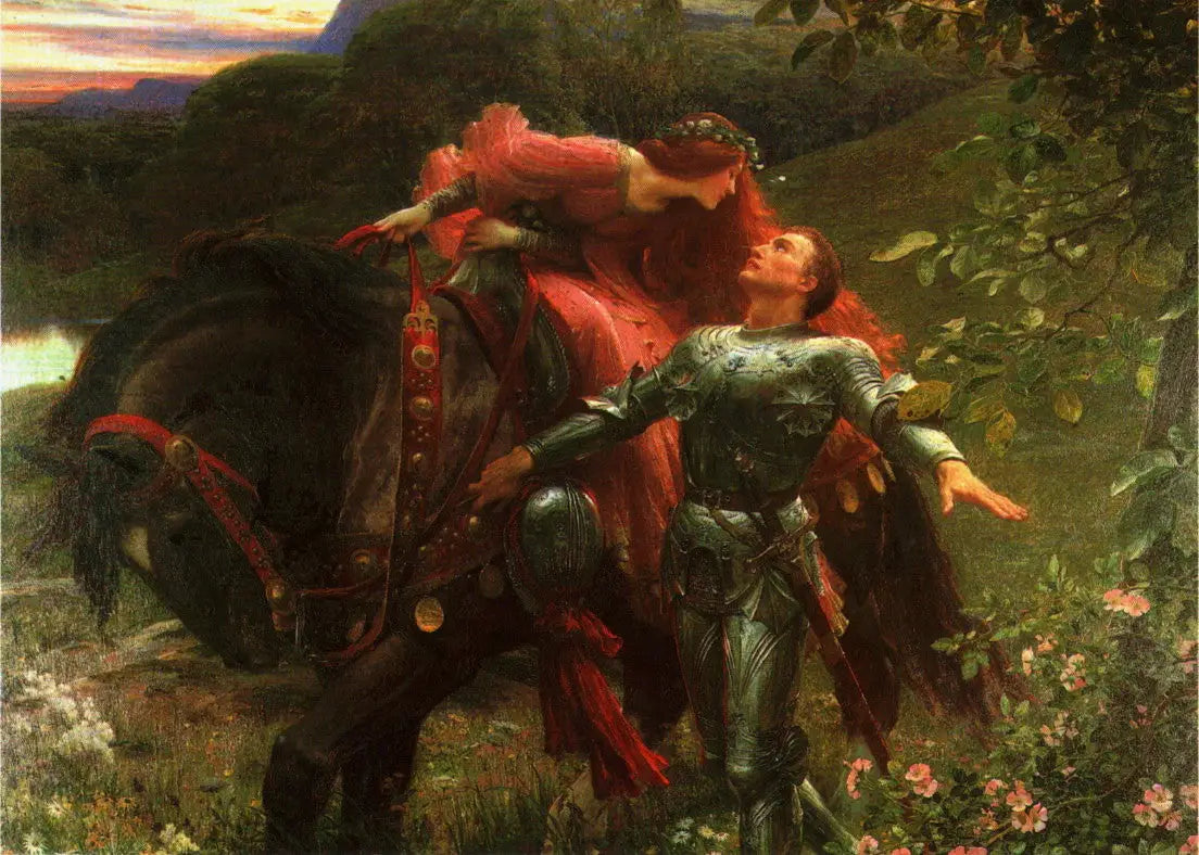 La Belle Dame sans Merci - Frank Bernard Dicksee image 1 copie peinte à la main à l’huile