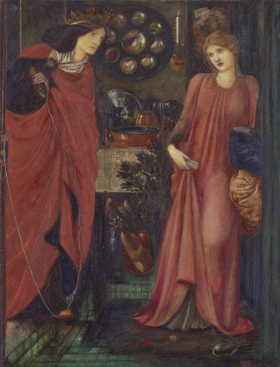 Den smukke Rosamund og dronning Eleanor - Edward Burne-Jones