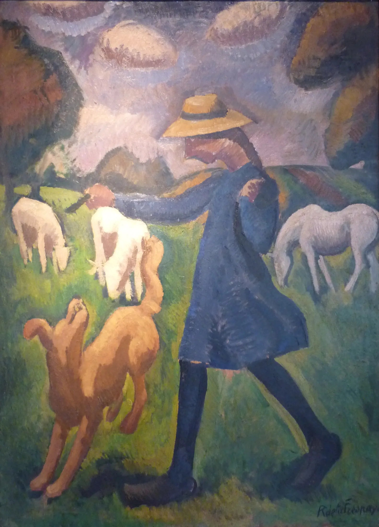 La Bergère Marie Resort enfant - Roger de La Fresnaye image 1 copie peinte à la main à l’huile