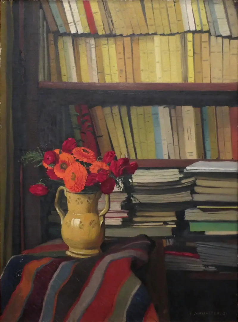 La Bibliothèque (stillleben) - Félix Vallotton