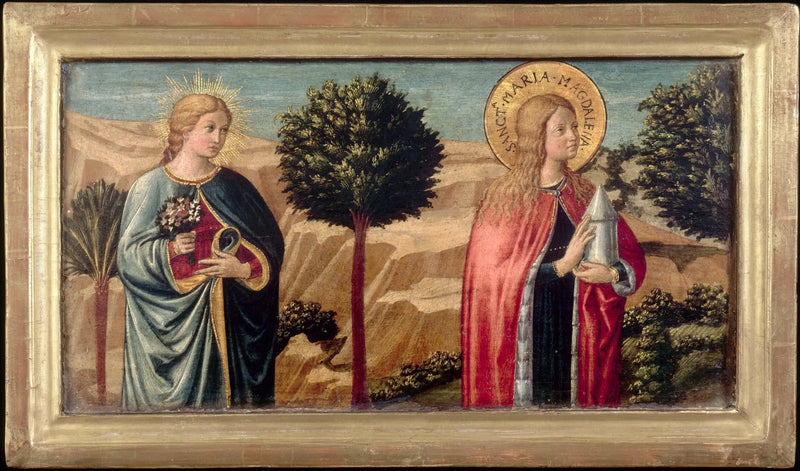 Den Velsignede Fina de' Ciardi og Sankt Maria Magdalena - Benozzo Gozzoli