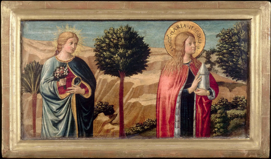 Den Velsignede Fina de' Ciardi og Sankt Maria Magdalena - Benozzo Gozzoli