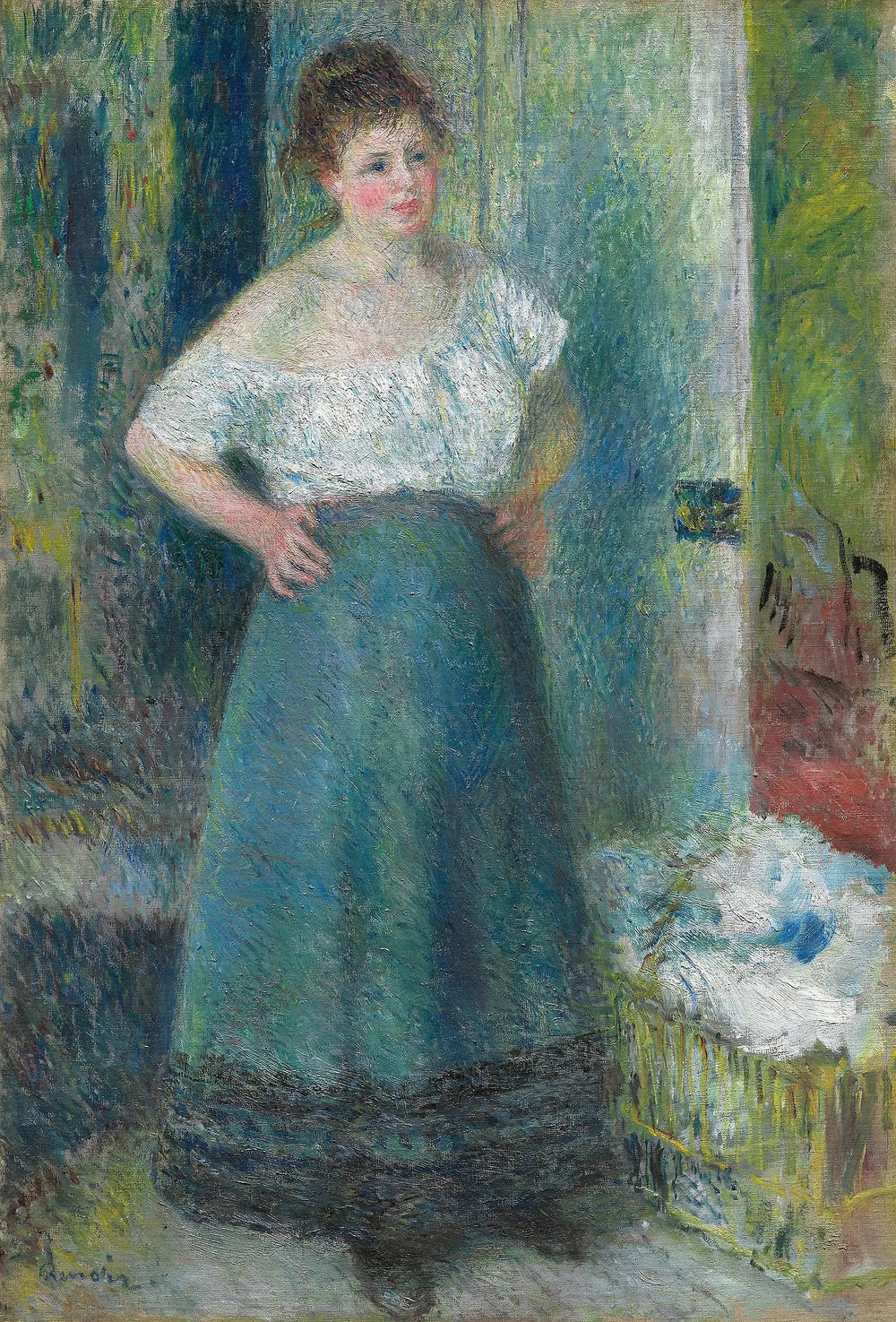 La blanchisseuse - Pierre-Auguste Renoir image 1 reproduction artisanale de tableau
