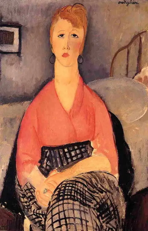 La Blouse rose - Amedeo Modigliani image 1 reproduction artisanale de tableau