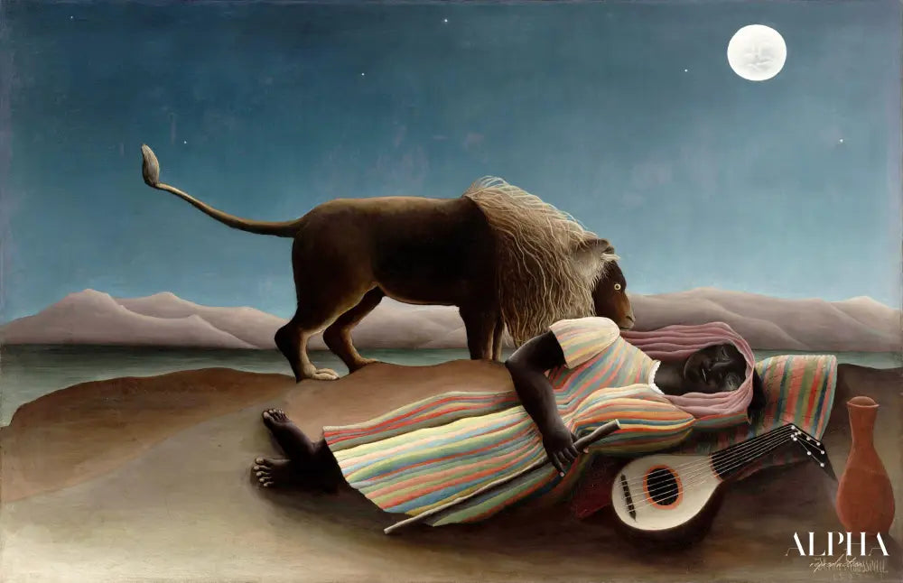 La Bohémienne endormie - Henri Rousseau - Reproductions de tableaux et peintures haut de gamme