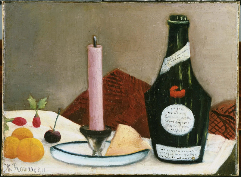 Den rosa lysestage - Henri Rousseau