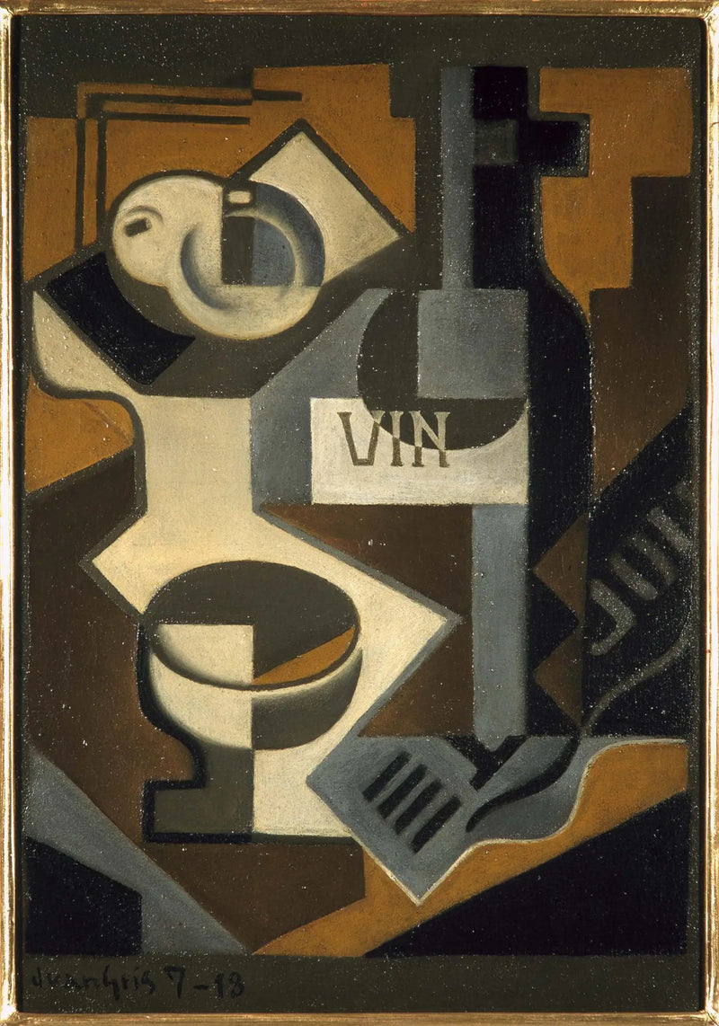 Vinflasken - Juan Gris