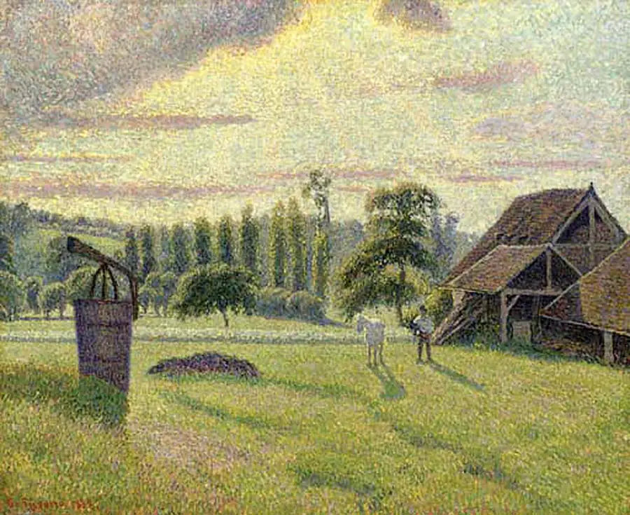 La Briqueterie Delafolie i Éragny - Camille Pissarro