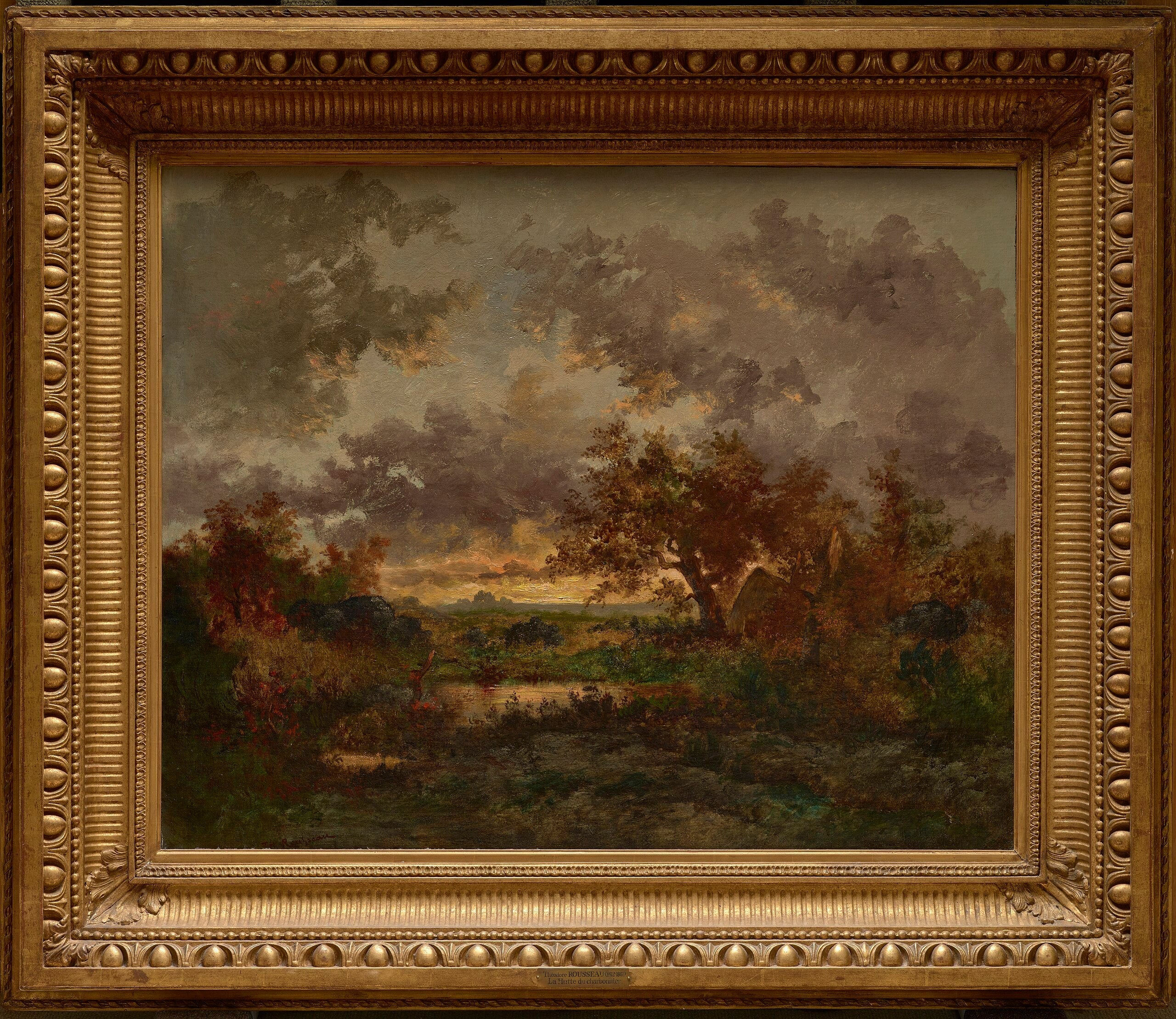 La cabane du charbonnier - Théodore Rousseau image 1 copie de tableau peinte à la main