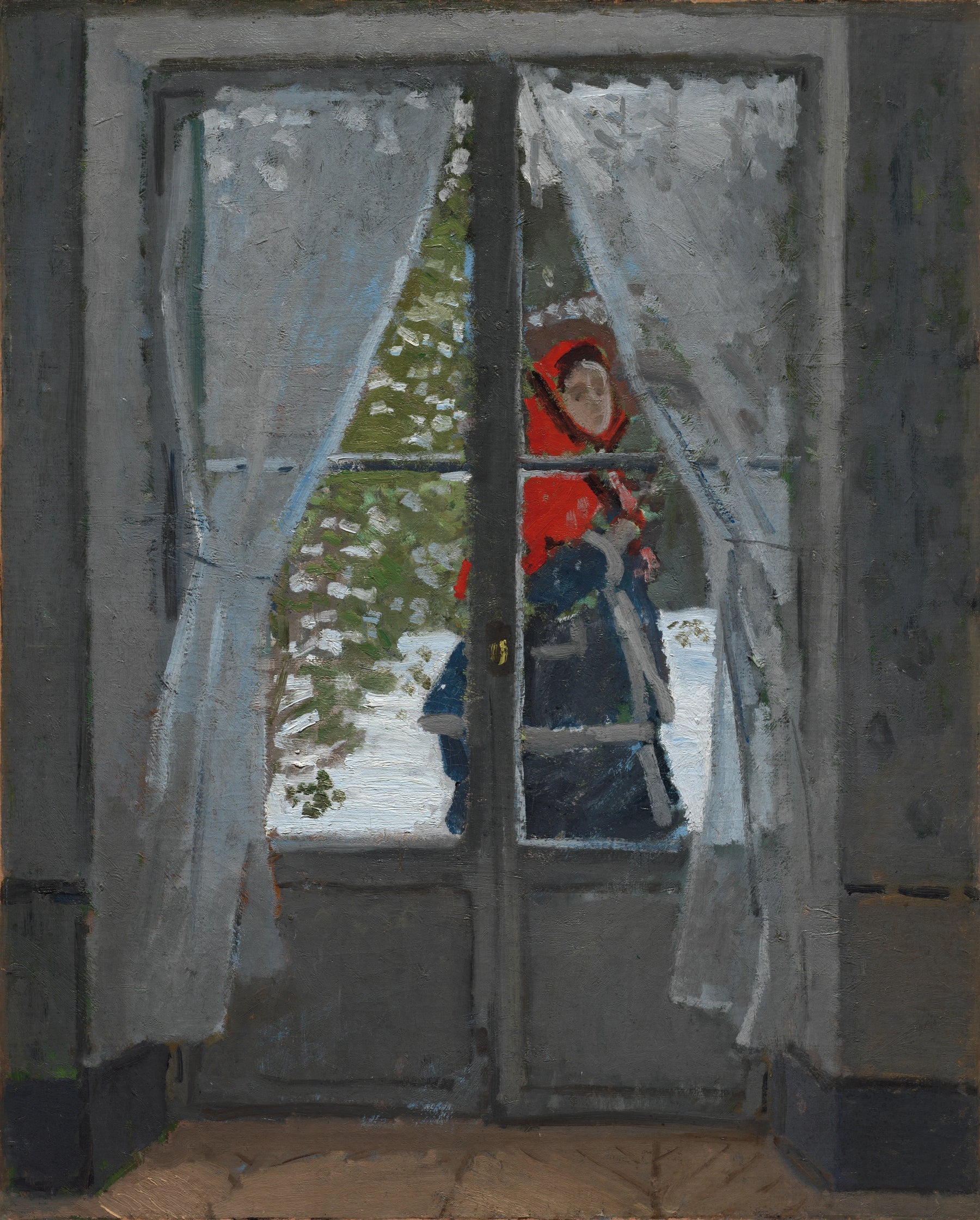 La Capeline rouge W257 par Claude Monet, vers 1868-1873, Cleveland Museum of Art