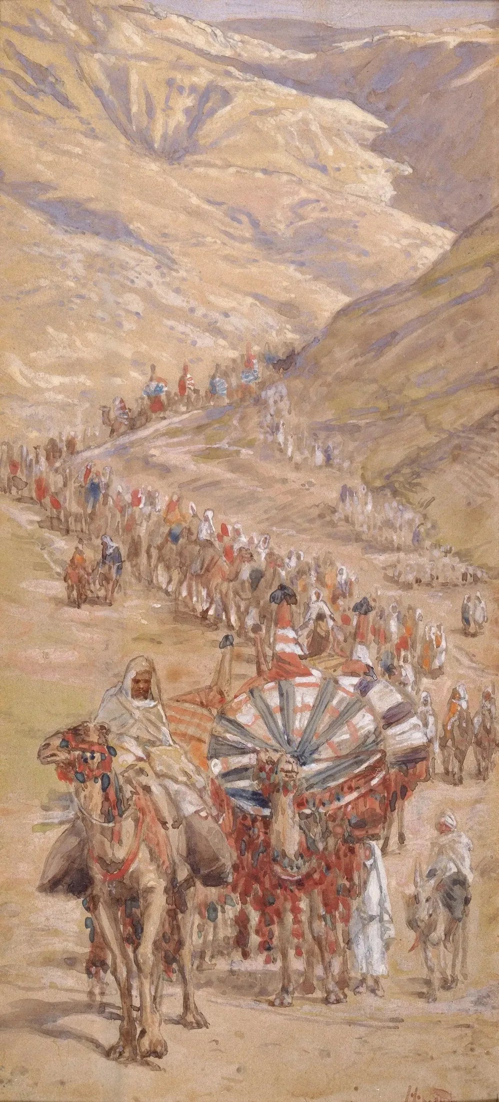 La caravane d'Abram - James Tissot image 1 copie de tableau peinte à la main