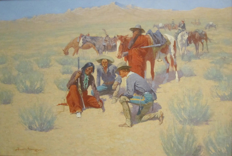 Kortet i sandet - Frederic Remington