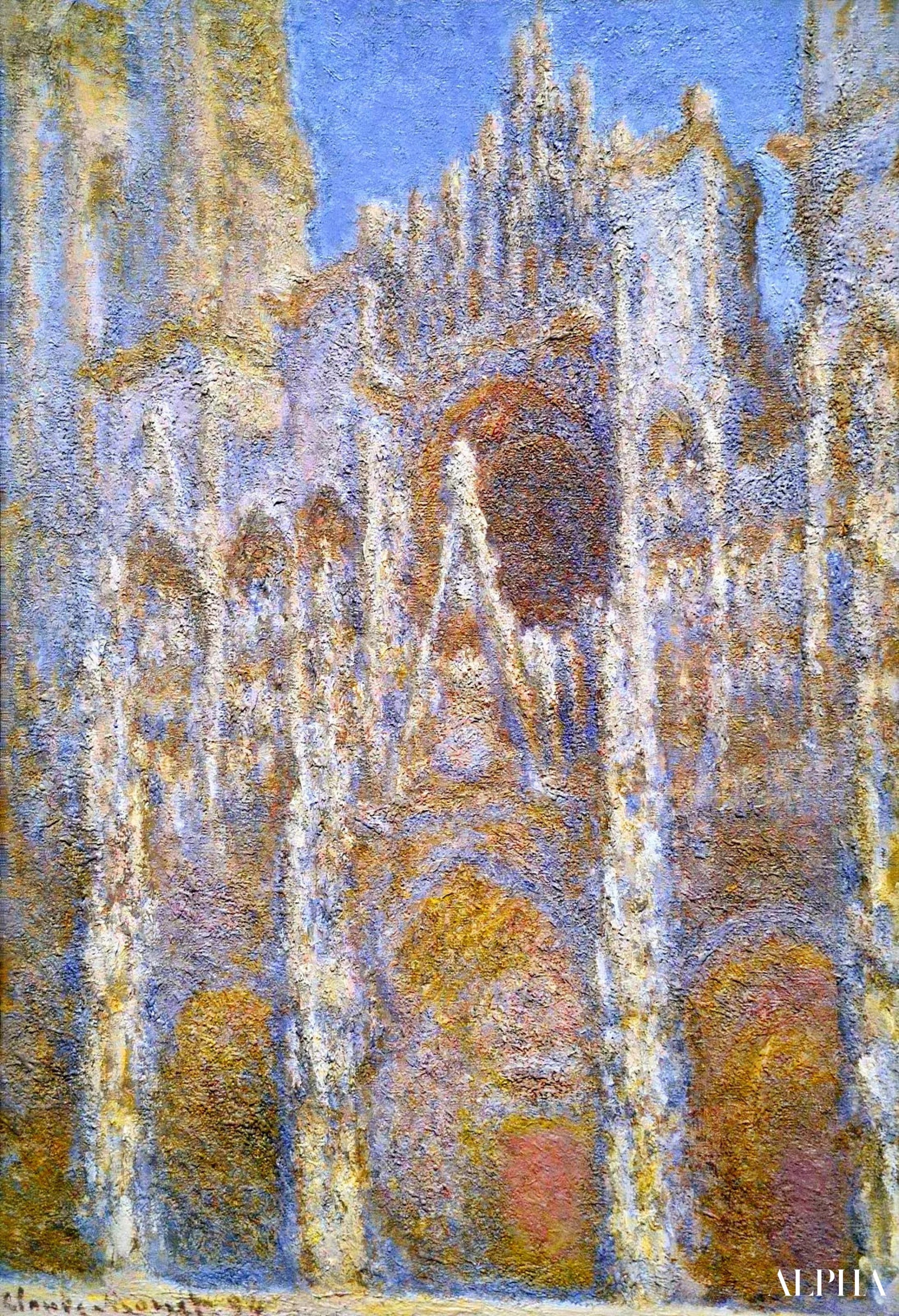 Rouen Katedral, sollys effekt (W1356) - Claude Monet - Reproduktioner af malerier og højkvalitets malerier