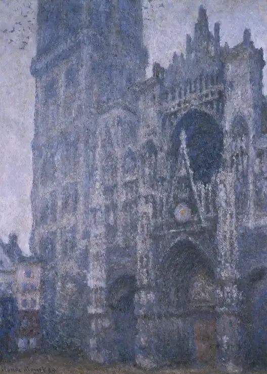 Rouen Katedralen, Portalen og Albane-tårnet, Gråvejr - Claude Monet