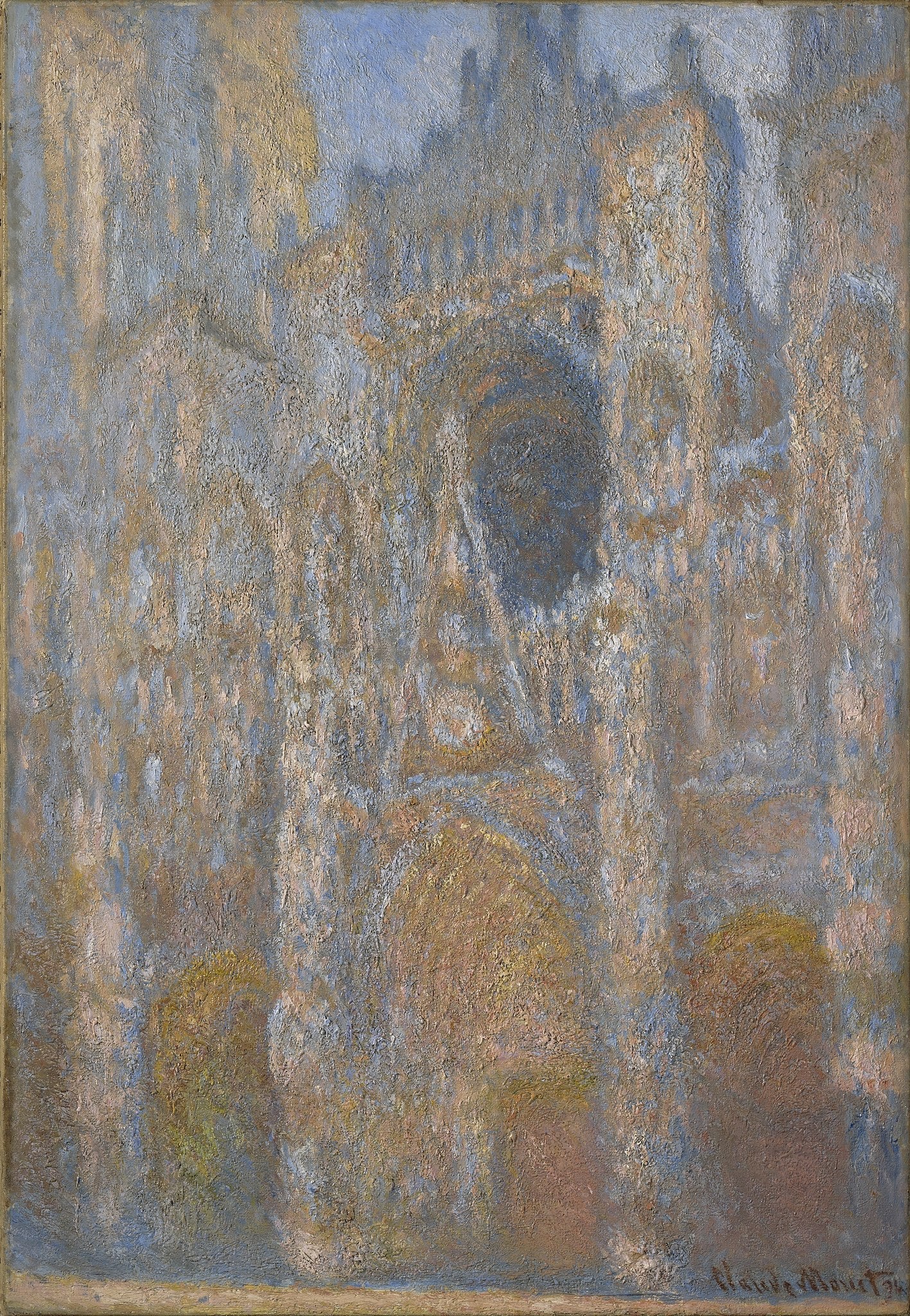 Rouen Katedralen, Portalen, Midt på dagen - Claude Monet