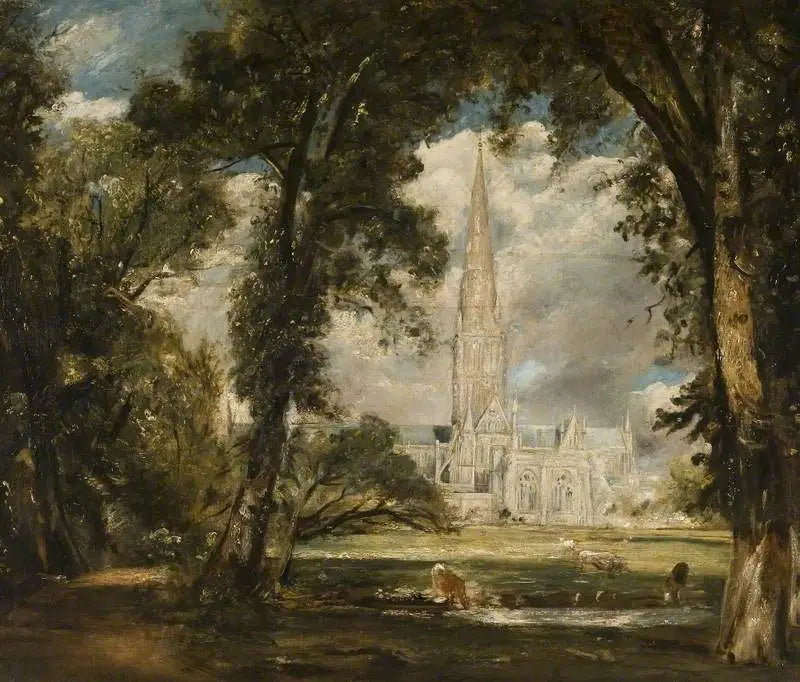 Salisbury Domkirke fra biskoppens have - John Constable