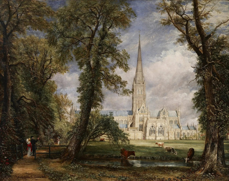 Salisbury Domkirke set fra ærkebiskoppens haver - John Constable