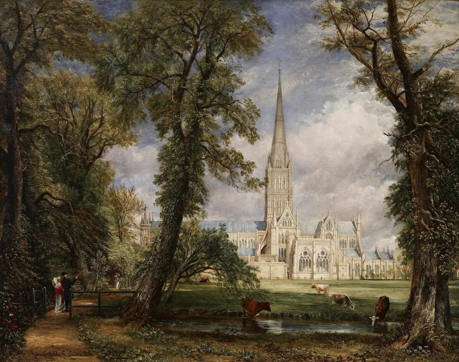 Salisbury Domkirke set fra ærkebiskoppens haver - John Constable