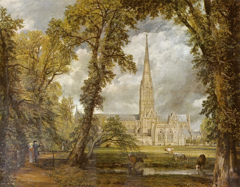 Salisbury Domkirke set fra biskoppens haver - John Constable