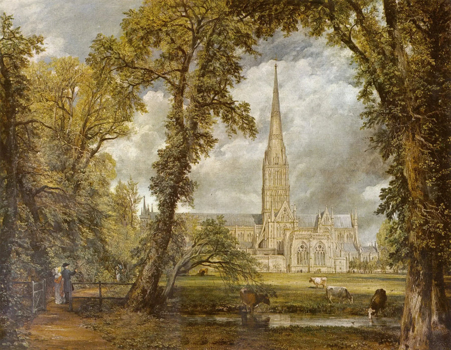 Salisbury Domkirke set fra biskoppens haver - John Constable
