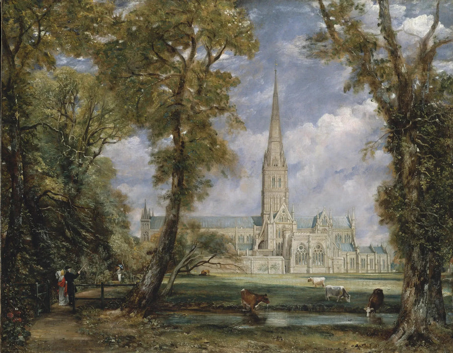 Salisbury Domkirke set fra biskoppens haver - John Constable