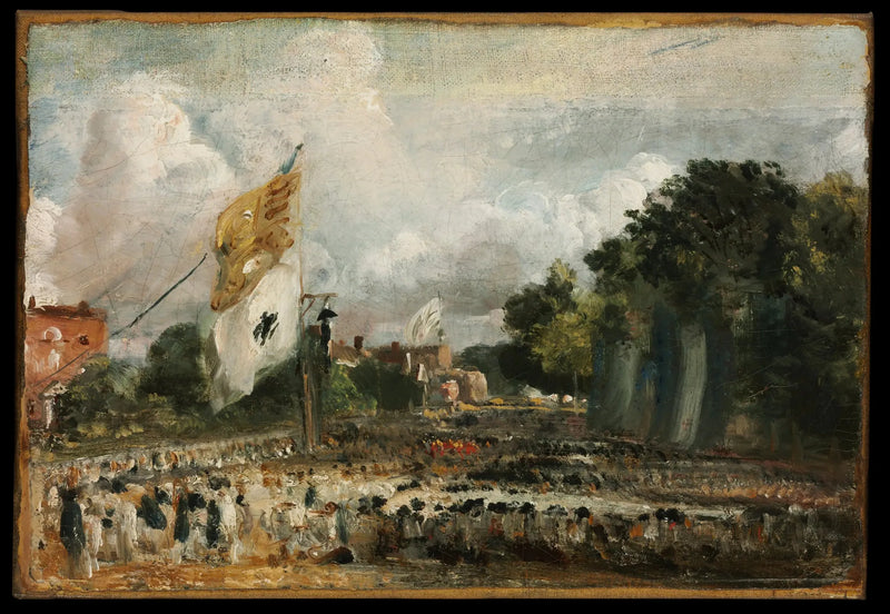 Festligheden i East Bergholt af fredsaftalen fra 1814 afsluttet i Paris mellem Frankrig og de allierede magter