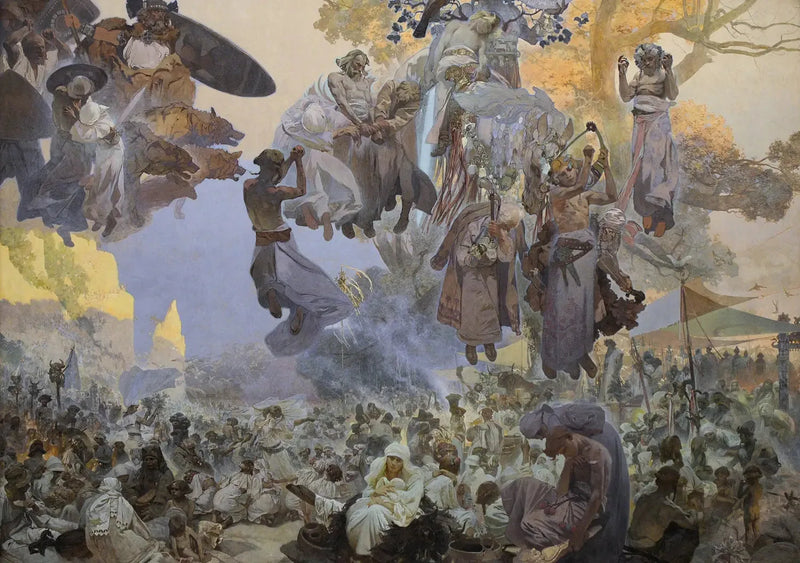 Fejringen af Svantovít - Alphonse Mucha