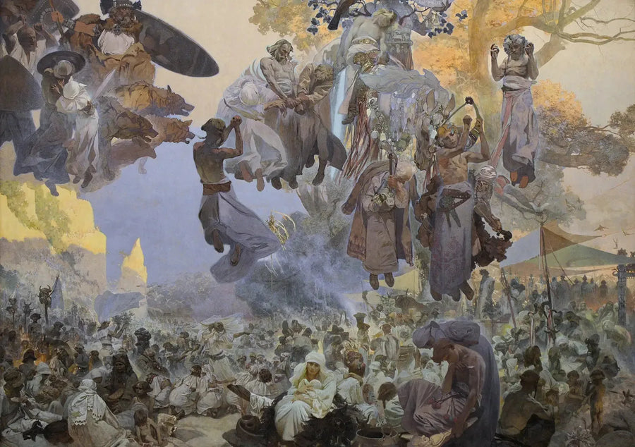 Fejringen af Svantovít - Alphonse Mucha