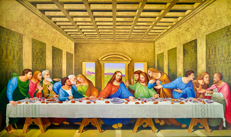 La Cène – En genfortolkning af mesterværket af Leonardo da Vinci af Master Apollon | 270 x 160 cm